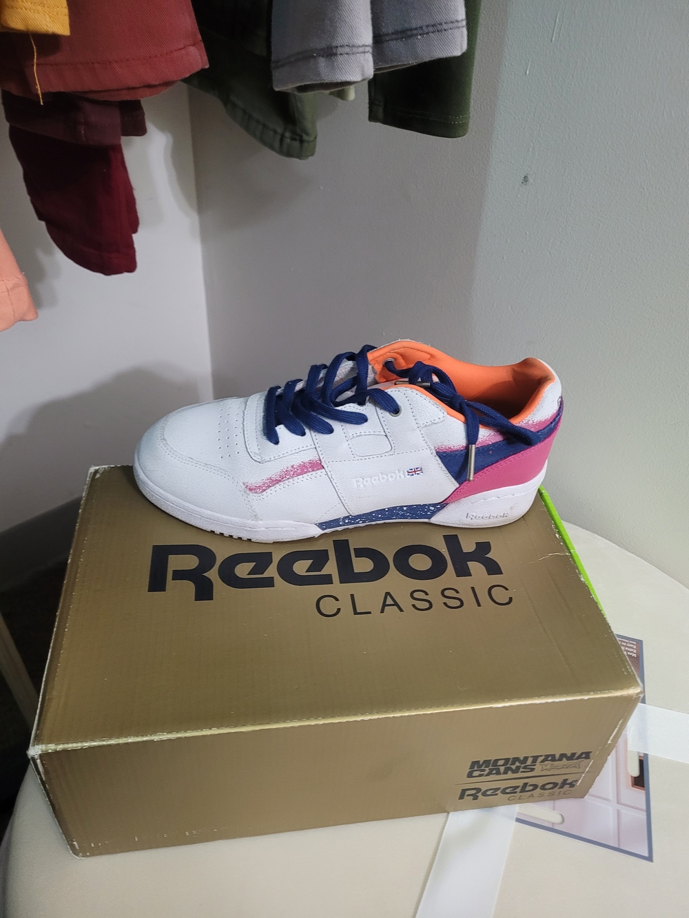 Reebok Kids White & Pink Low-Top Sneakers
